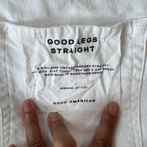 Good American Rolled Cuffed Shorts Women's White Sz. 15 NWOT Summer Spring Beach - Picture 12 of 15